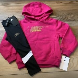 Nike Girls Hoodie & Leggings Outfit Size 4/5(NWT)